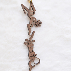 簡單的聖誕木裝飾品*木字母 第3張的照片