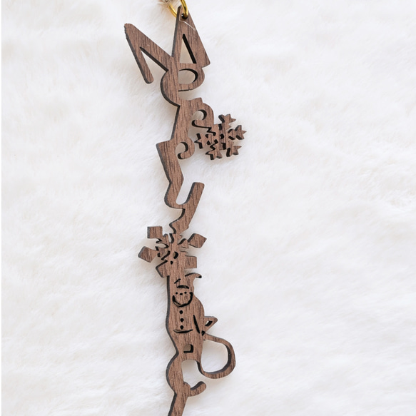 簡單的聖誕木裝飾品*木字母 第3張的照片