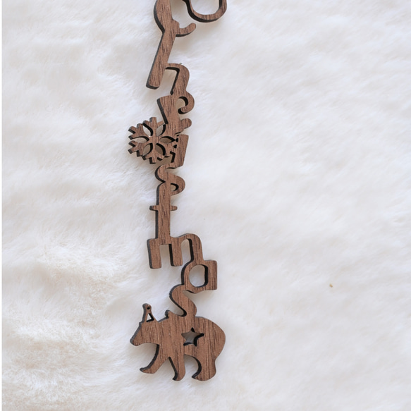 簡單的聖誕木裝飾品*木字母 第4張的照片