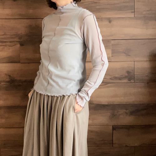 カラー選べる♡前後で着れる♡シアーメッシュ素材の2WAYメロー