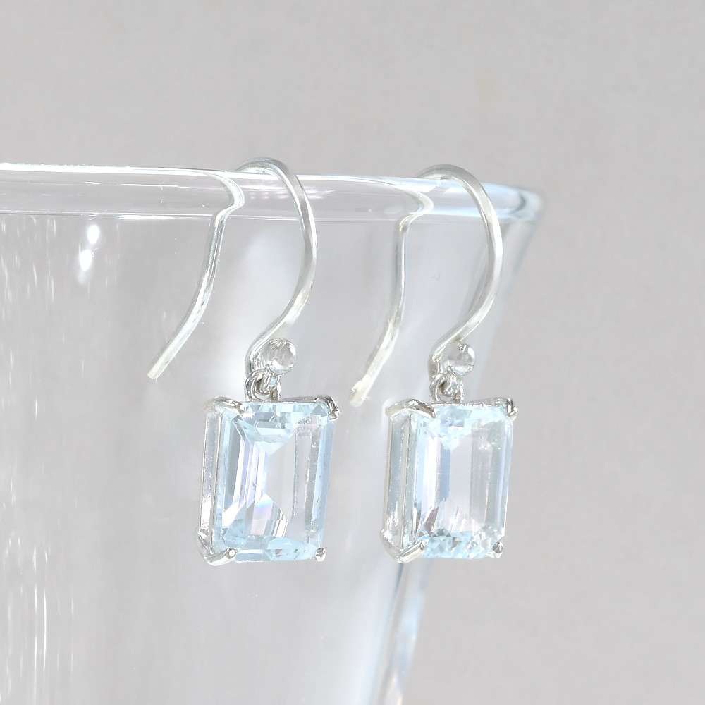 SV925 大粒 アクアマリン ピアス CG084CIBS