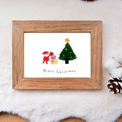 自然簡約聖誕明信片（2張一套） 第1張的照片