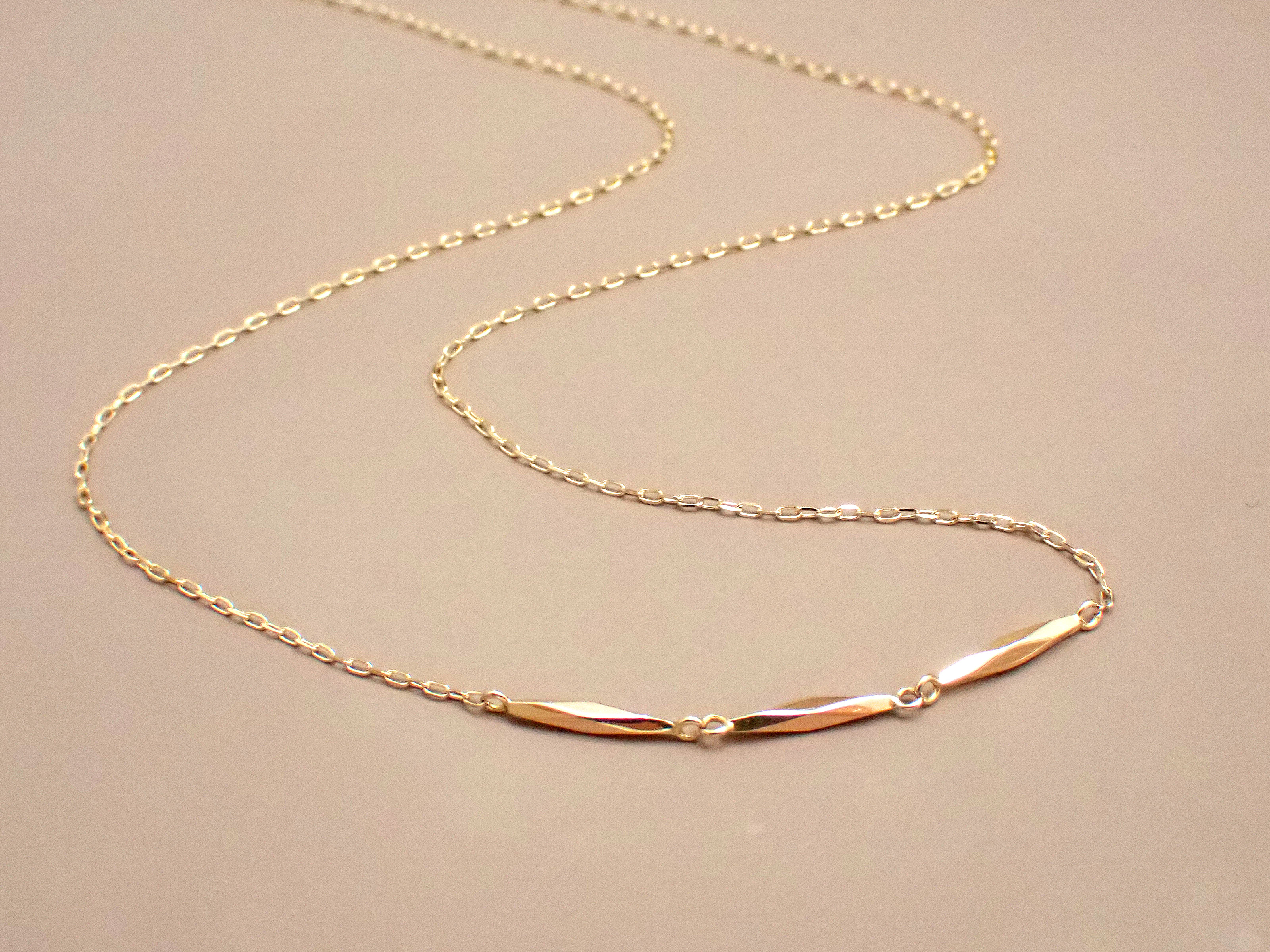 K18切り子ネックレス ヴィンテージ切子】K18ネックレス ネックレス・ペンダント ジュエリー