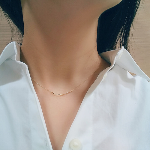 ヴィンテージ切子】K18ネックレス ネックレス・ペンダント