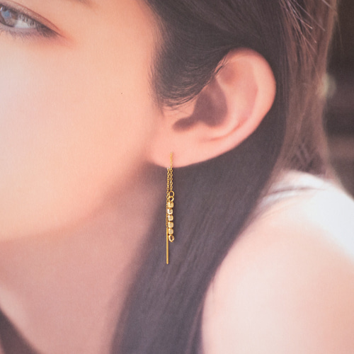 サージカルステンレス316□＜ショート＞メタルビーズのシンプル