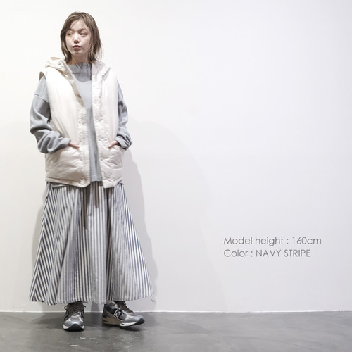 新品☆vent blanc キャンバスダック タックフレアスカート ⭐30％OFF⭐キャンバスダック タック フレアスカート vent blanc