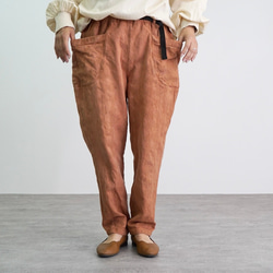 一本刺し子 バルーンパンツ/ブラック/三河木綿 刺し子織