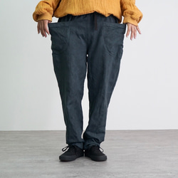 キャンプワークパンツ/ネイビー/三河木綿一本刺し子 ロングパンツ