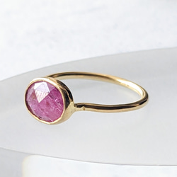 SALE】一点物 12号ピンクルビーリング K18GP Silver925 大人の