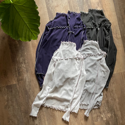 【カラー選べる2枚セット】前後で着れる♡シアーメッシュ素材の2WAYメローインナー/シアートップス 1枚目の画像