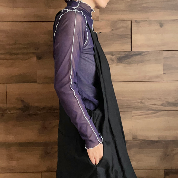 【カラー選べる2枚セット】前後で着れる♡シアーメッシュ素材の2WAYメローインナー/シアートップス 12枚目の画像