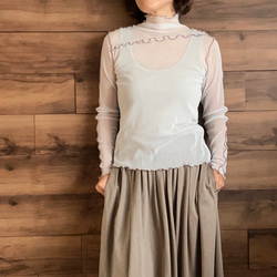 【カラー選べる2枚セット】前後で着れる♡シアーメッシュ素材の2WAYメローインナー/シアートップス 16枚目の画像