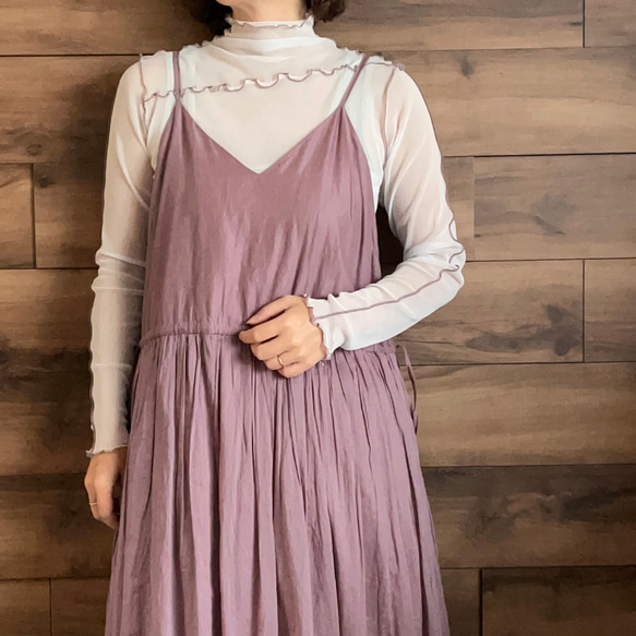 【カラー選べる2枚セット】前後で着れる♡シアーメッシュ素材の2WAYメローインナー/シアートップス 17枚目の画像