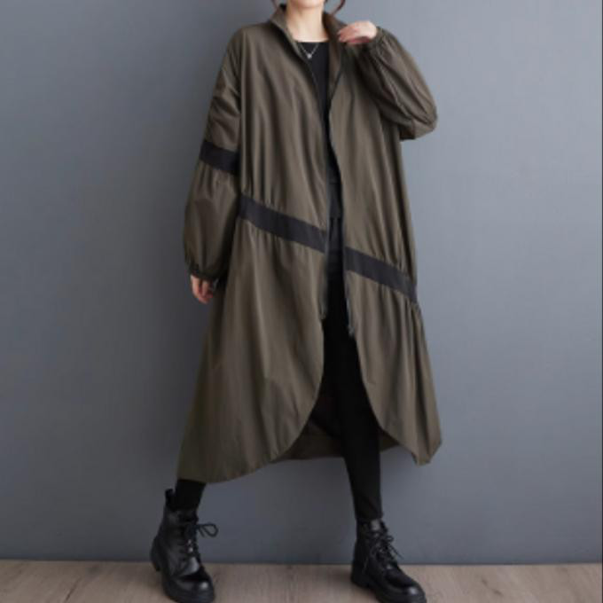 秋の新しい ゆったり した 綿麻のワンピース