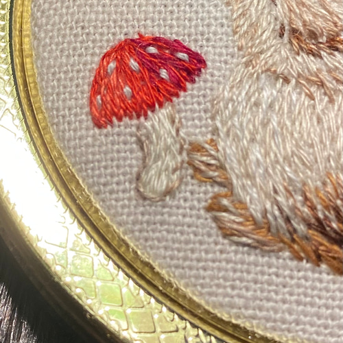 ハンドメイド ローライダーサボテン ミラーアクセサリーレア ハンドメイド　レア リス 手刺繍 ミラー 手鏡 ハンドメイド リボン プレゼント