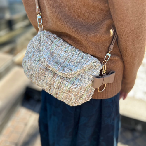 欧州高品質ファンシーツイード使用】TWEEDY! ツイード ミニ ショルダー