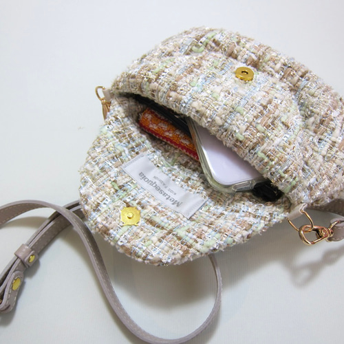 欧州高品質ファンシーツイード使用】TWEEDY! ツイード ミニ ショルダー