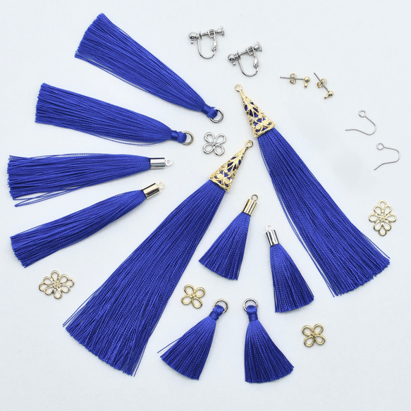 001 ビジュー タッセル ピアス イヤリング ハンドメイド 0f80394742dc791753413c8d8889f5
