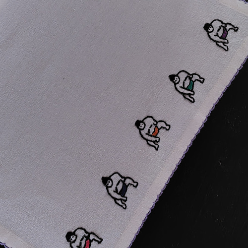 お相撲さんの手刺繍ランチョンマット ランチョンマット スワン工房