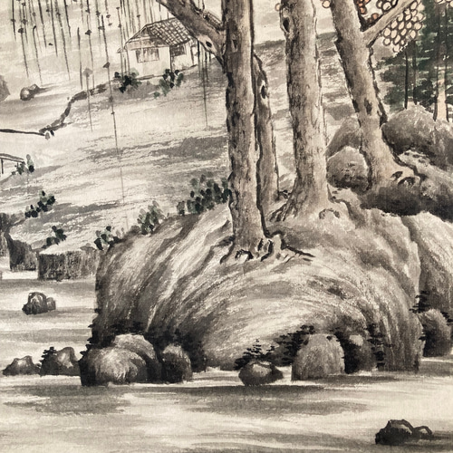 水墨山水 水墨画 絵画 掛け軸 伝統山水 風景画 滝 絵画 こたつ 水墨山水 水墨画 絵画 掛け軸 伝統山水 風景画 滝 絵画 こたつ