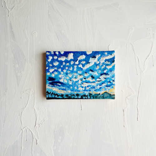 22×27㎝「夏の終わりの朝3」油彩・原画・F3おまけ有り‼️ 美品