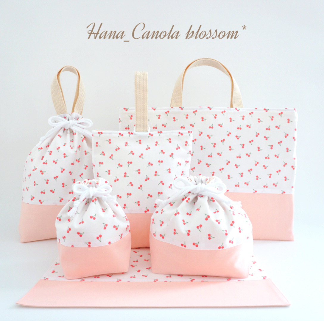 『 小さなさくらんぼ 』＊ 6点セット ＊ 入園グッズ 入学グッズ ＊ 女の子 保育園 幼稚園 14,668円