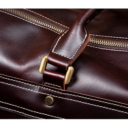 植物タンニン鞣し牛革ボストンバッグ 滑車 タイロッド 3way大容量本革
