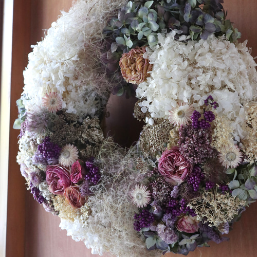 40cm) ＊特大＊ピエールドゥロンサールとスモークツリーとアナベルのま