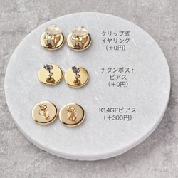 ラスト1☆ラピスラズリとブラッククリスタルガラスの一粒イヤリング /ピアス 誕生石 受注製作 クリスマス ブルー 7枚目の画像