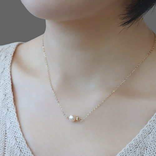 『琉綺』ゴールドルチルとシャンパンカラーシトリンのマクラメペンダントネックレス 30019-2.jpg