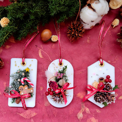 ドライフラワーを使ったクリスマスアロマキャンドルサシェ2024 アロマ