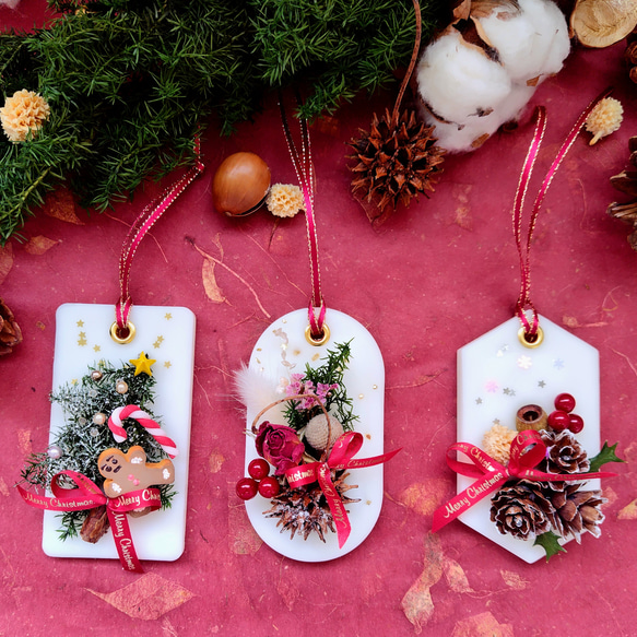 ドライフラワーを使ったクリスマスアロマキャンドルサシェ2024 アロマ