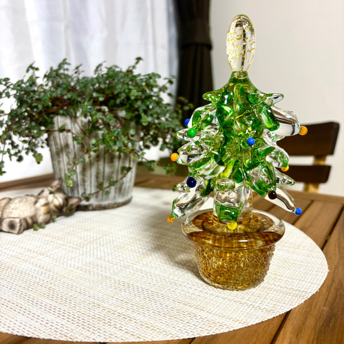 ガラスのクリスマスツリー クリスマスツリー ガラス屋 Bepe 通販