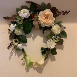 オトナリース】アンティークローズとブルーベリーのリース