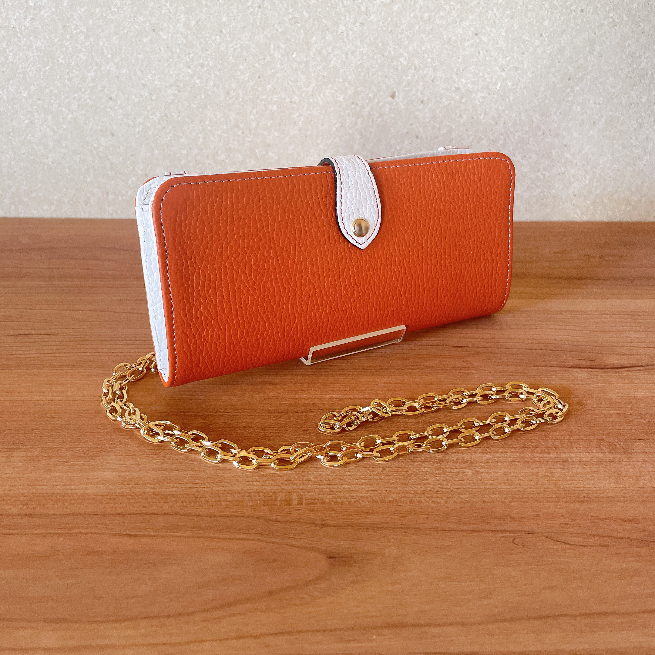 スマホも入るお財布ポシェット　球団カラーに背番号を入れて　毎日持てる大人の推し活