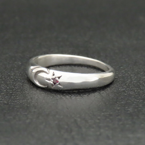 トルコ国旗 三日月 星 リング 指輪 シルバー925 【刻印無料