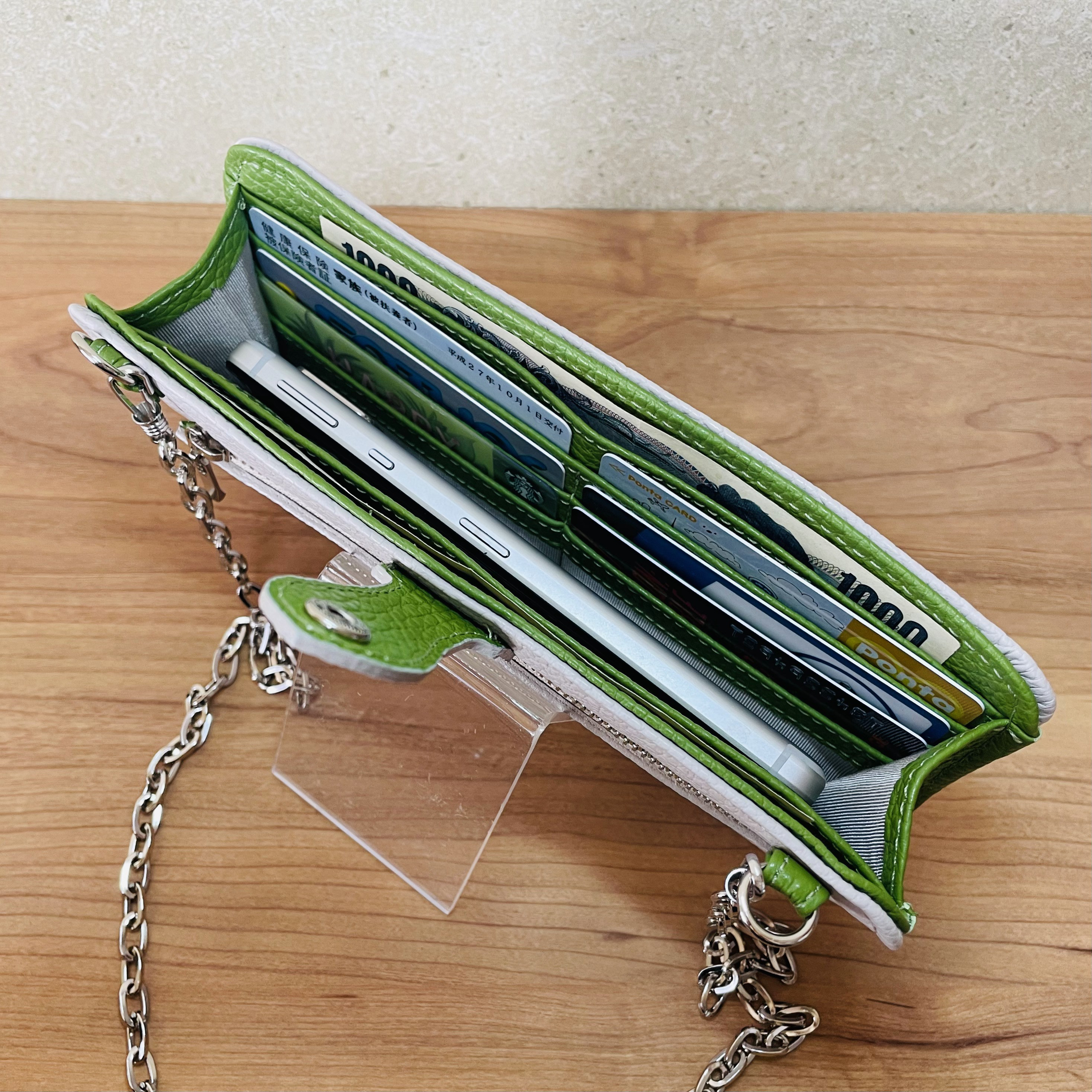 スマホも入るお財布ポシェット　球団カラーに背番号を入れて　毎日持てる大人の推し活