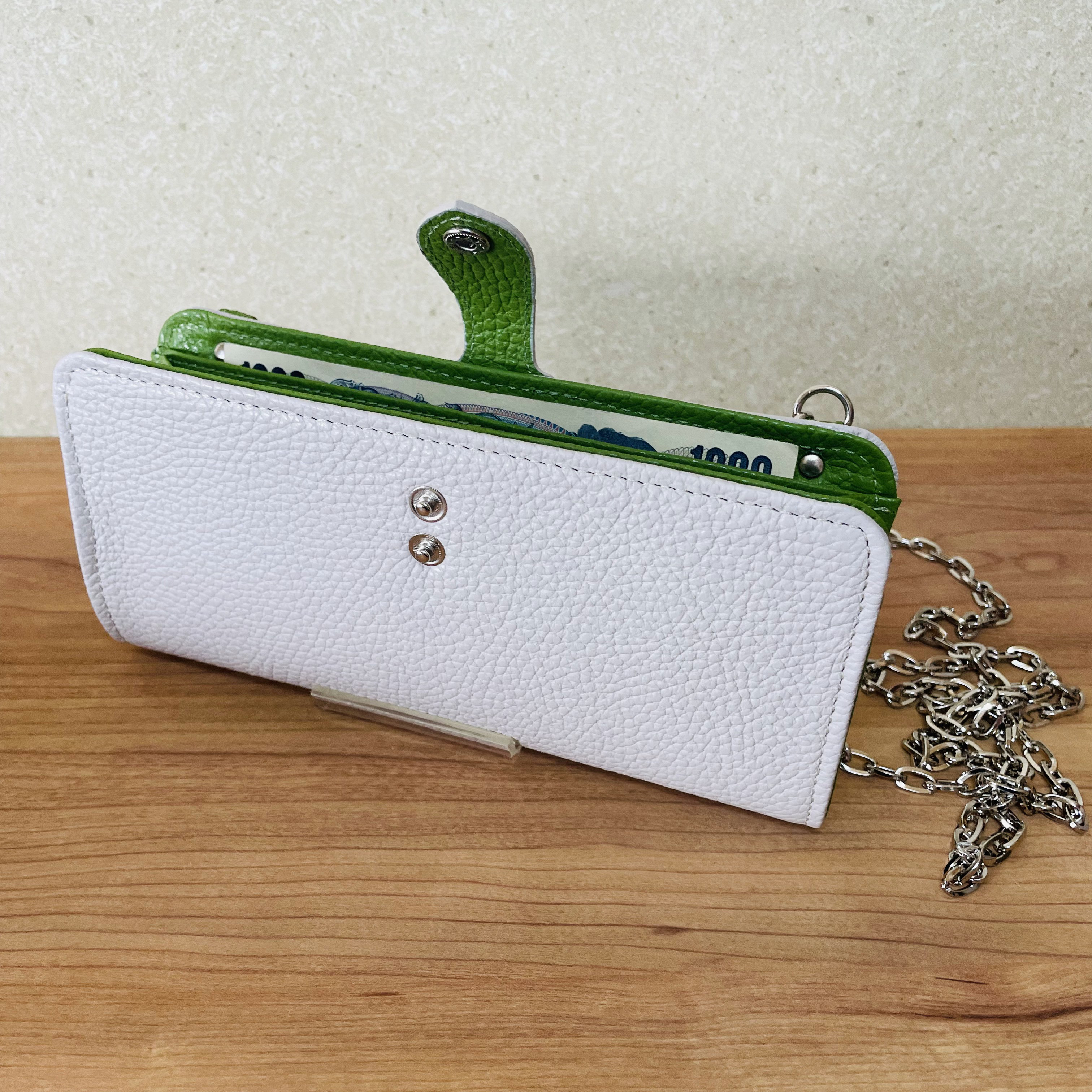 スマホも入るお財布ポシェット　球団カラーに背番号を入れて　毎日持てる大人の推し活