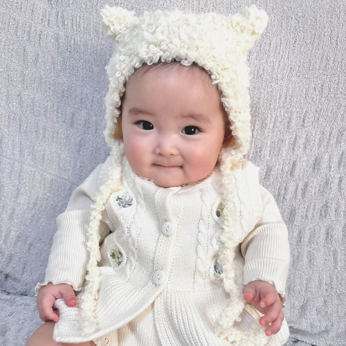 BABY ねこみみボンネット　ピンク BABY ねこみみボンネット ピンク ベイビーザスターズシャイン