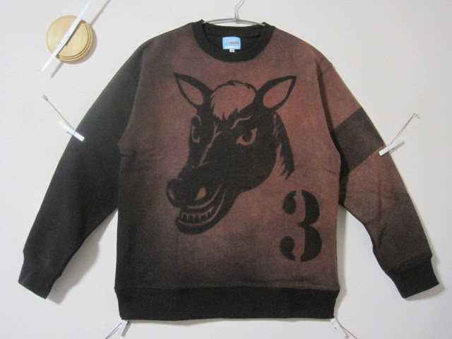 1点　オコリマスヨ！　ゼッケン【3】 パイルトレーナー　レア／ヴィンテージ／ジャージ／ミリタリー／カッコカワイイ