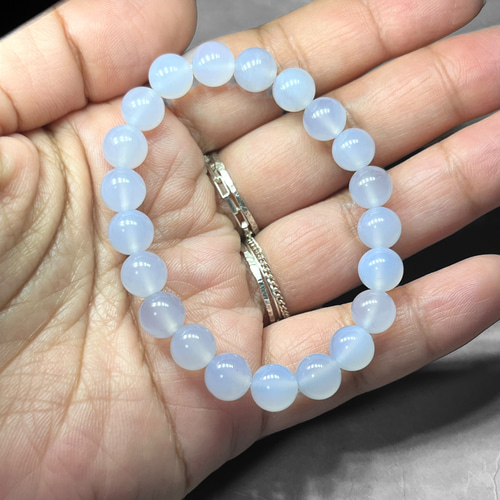 【当店一番人気】 blue ブルーカルセドニーブレスレット / bracelet chalcedony アクセサリー