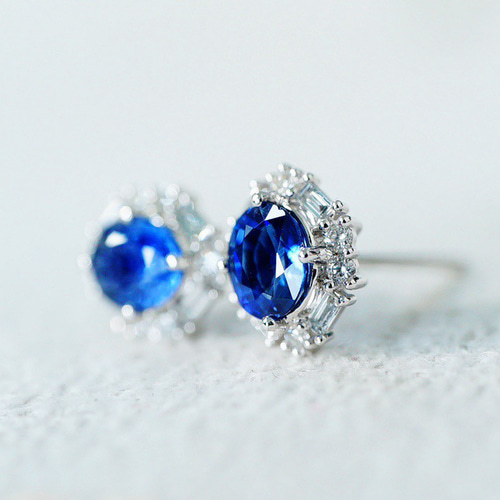 高貴」K18WG 天然ロイヤルブルーサファイア 天然ダイヤモンド 成功