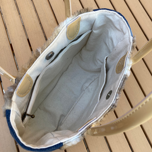 デニムリメイク】デニム＆ファー トートバッグ トートバッグ SHARETRO