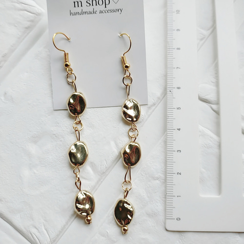 ハンドメイドピアス ピアス（フック・チェーン） m shop 通販 18453724