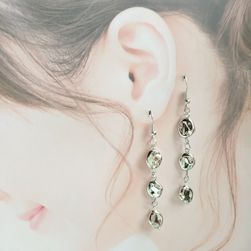 ハンドメイドピアス3333 ハンドメイドピアス ピアス（フック・チェーン） m shop 通販 18453728