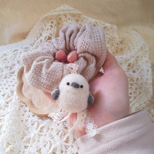シマエナガくまちゃんa　（羊毛フェルト） 羊毛フェルトで、シマエナガちゃんをたくさん作るよ