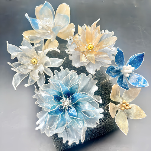 ミニ 芍薬 の 髪飾り ⭐︎ アメリカンフラワー ⭐︎ 成人式