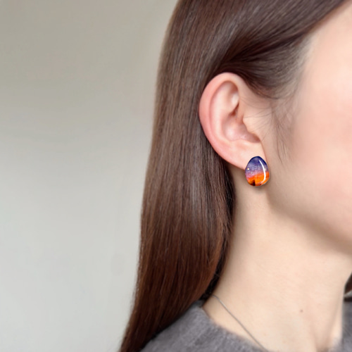 ある日の夕焼け 』ピアス イヤリング アクセサリー ピアス（フック