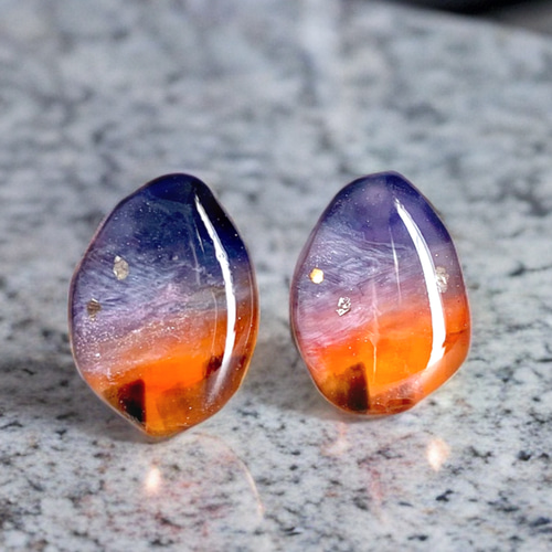 ある日の夕焼け 』ピアス イヤリング アクセサリー ピアス（フック