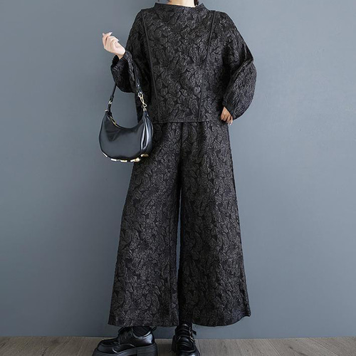 大きいサイズ レディース セットアップ パンツ モード系 春 秋冬